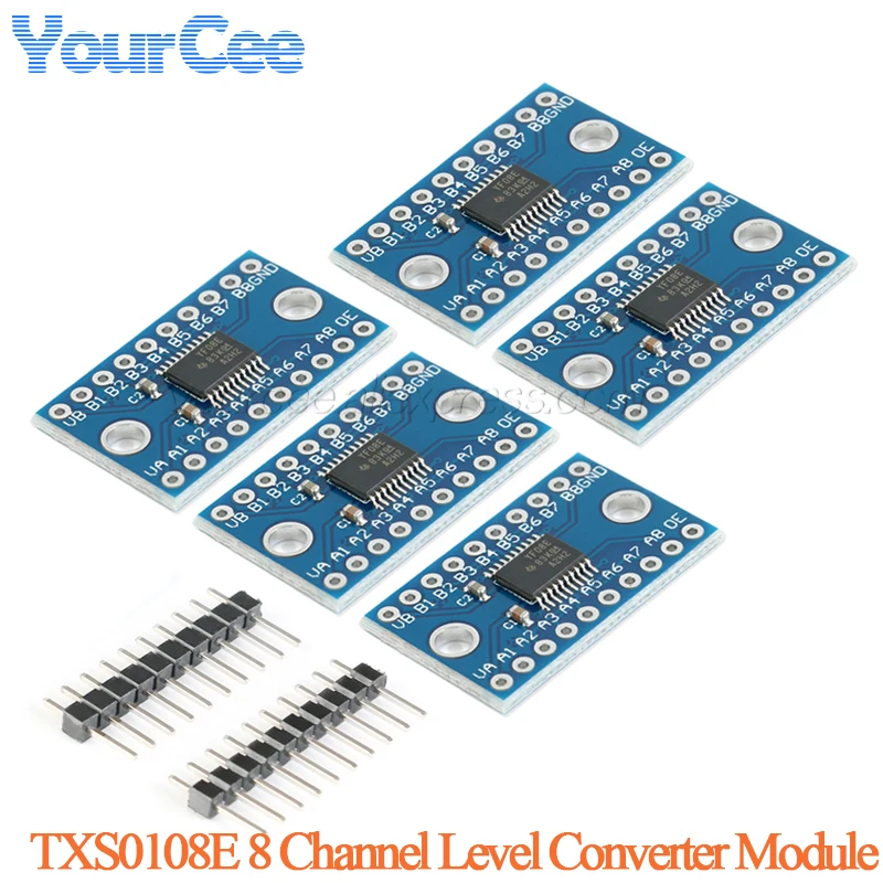 5pcs/1pc TXS0108E 8 Channel Logic Level Bi-directional Converter Module 3.3V 5V TXB0108 Mutual Convert Module TXS0108