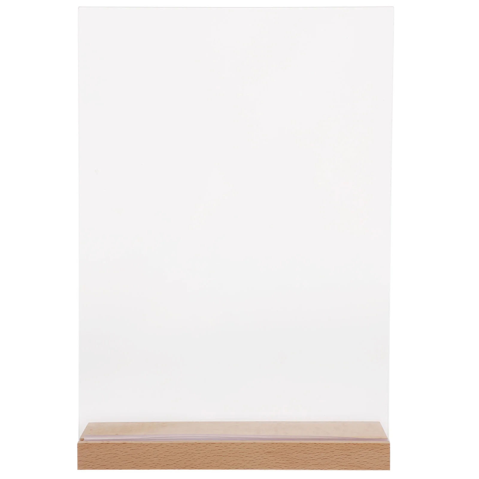 

Acrylic Sign Holder Tabletop Display Rack Price Tags Menu Stand Stable Base Smooth Surface Professional Practical Packaging Box