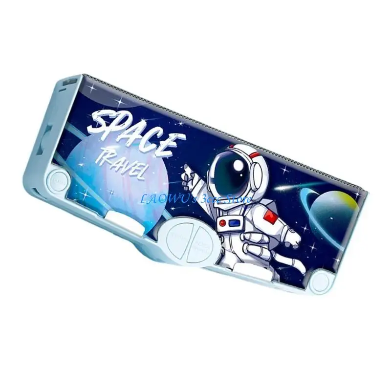 Y8AD Novelty Pencil Case with Scissors Sharpener Eraser Ruler for Children Boy Girl