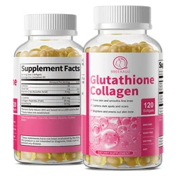 BBEEAAUU Collagen Glutathione Capsules Skin Whitening Sunscreen Fading Spots Deeply Nourishing Skin Elasticity & Moisture Level
