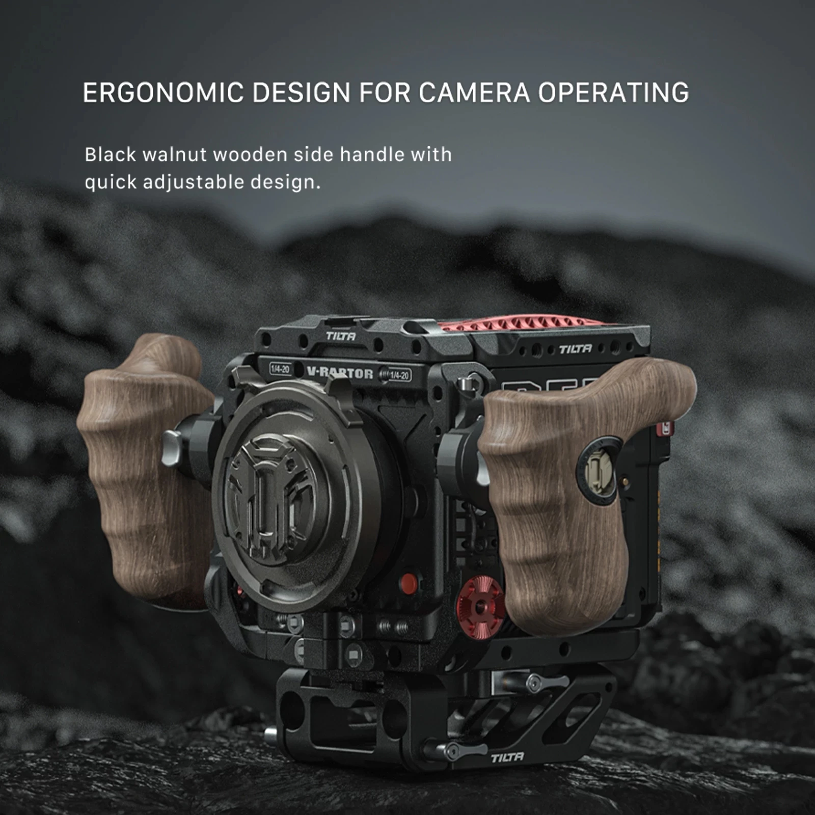 جديد TILTA ESR-T08-C-V الأحمر الخامس رابتور هيكل قفصي الشكل للكاميرا الأحمر كومودو الذهب جبل الخامس جبل لوحة مقبض علوي TILTA المتقدمة I/O وحدة