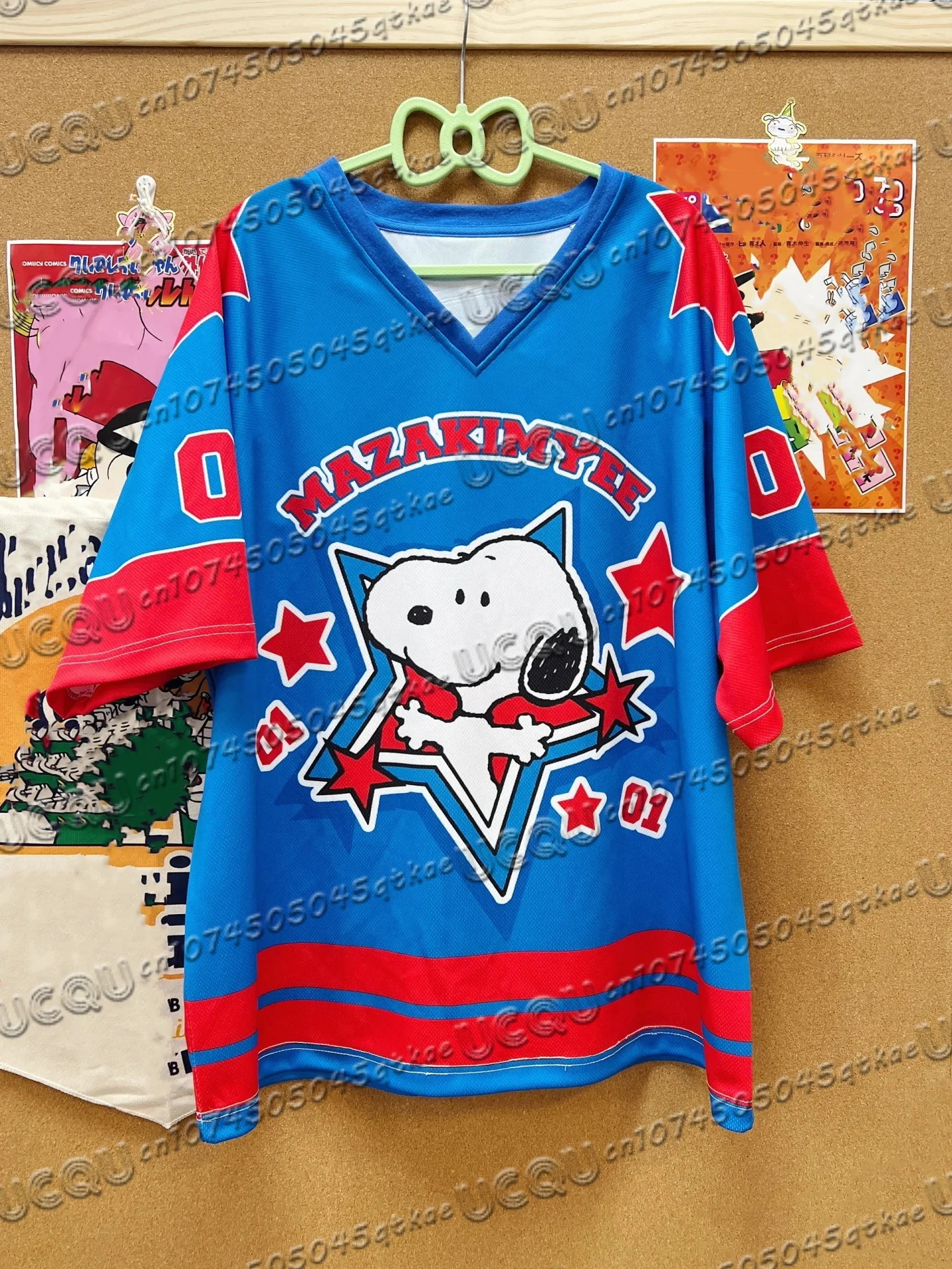 

Cute Cartoon American Retro Street Handsome Sweet Cool Printed Baseball Shirt Snoopy T-shirt Summer Men Women T-Shirt
