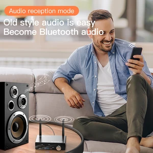 Transmissor Bluetooth e Receptor, Baixa Latência, Adaptador de Áudio de Música Sem Fio Óptico, Controle Remoto para TV e PC, BT5.3, AUX 3.5mm 10 principais vendas adaptador controle para pc - №10