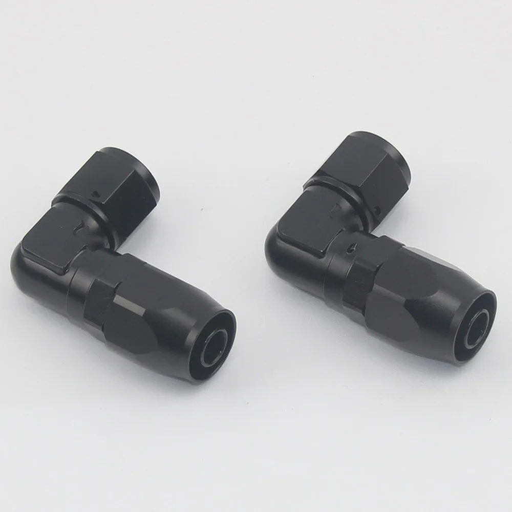 1PCS/LOT AN10 Pipe joints Aluminum 90 Degree Swivel Oil/Fuel Fitting Adaptor Oil cooler hose fitting AN10-90A