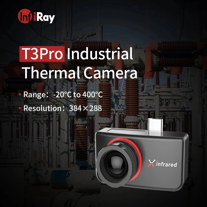 Infiray T3 Pro Thermal imager For Phone Android Type C Resolution 384x288 25Hz Industrial water pipe inspection infrared camera