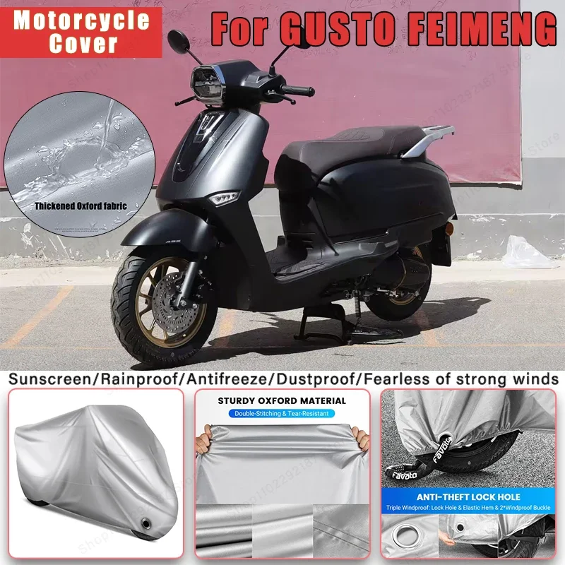 

For GUSTO FEIMENG No Ear Motorcycle Cover - Outdoor Full Body Protection, Waterproof Dustproof Sunscreen Moto Accessories