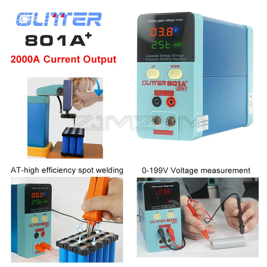 GLITTER 801A+ Battery Spot Welder Spot Welding Machine Integrated Small Energy Storage with 70A/70BN spot Welding pen