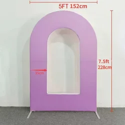 Grainbuds 5X7.5ft Open Arch Wall Party Decorations Custom Balloon Support Aluminum Frame Wedding Supplies Backdrop Photography