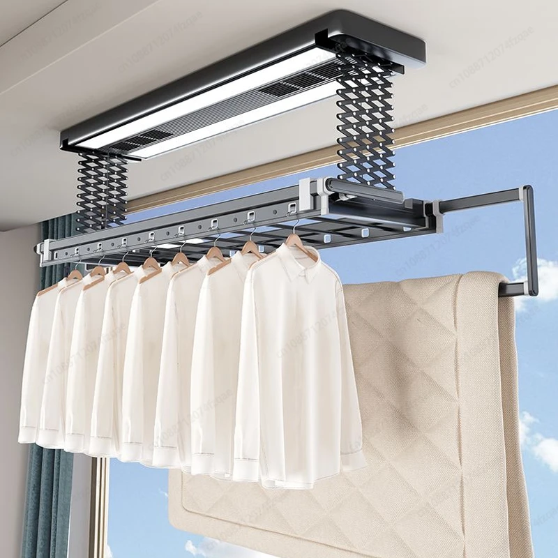 Подъемная электрическая сушилка для одежды, балконная бытовая интеллектуальная сушилка, стерилизация, телескопическая складная сушилка для одежды Подъемная электрическая сушилка для одежды, балконная бытовая интеллектуальная сушилка, стерилизация, телескопическая складная сушилка для одежды