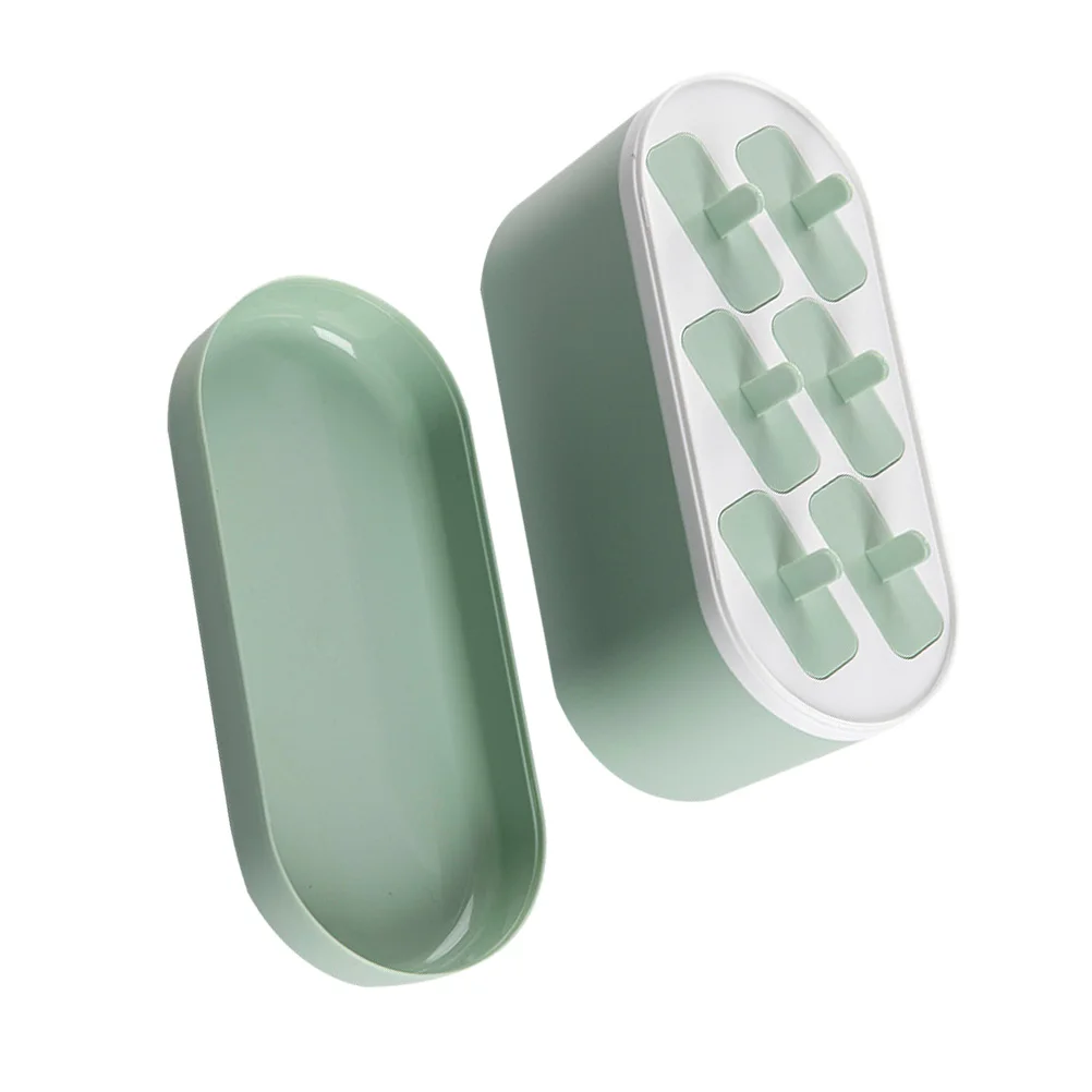 

6 Grids Ice Cream Mold PP Material Safe Reliable DIY Popsicles Yogurt Practical Molds Reusable Clean