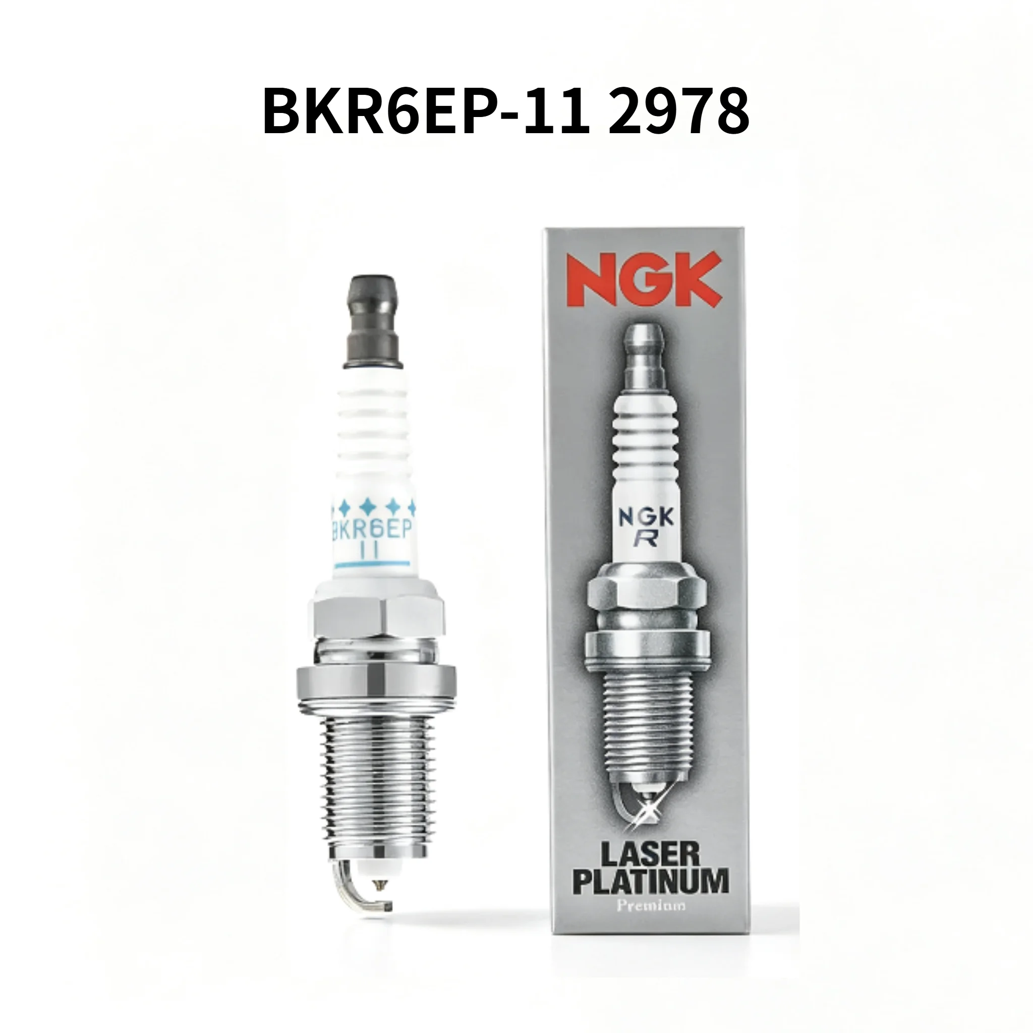 4PCS NGK Laser Double Platinum Spark Plugs BKR6EP-11 2978 Replacement Used For Lexus LS400 4.0L 1995-2000  Fit 1UZ-FE Engine