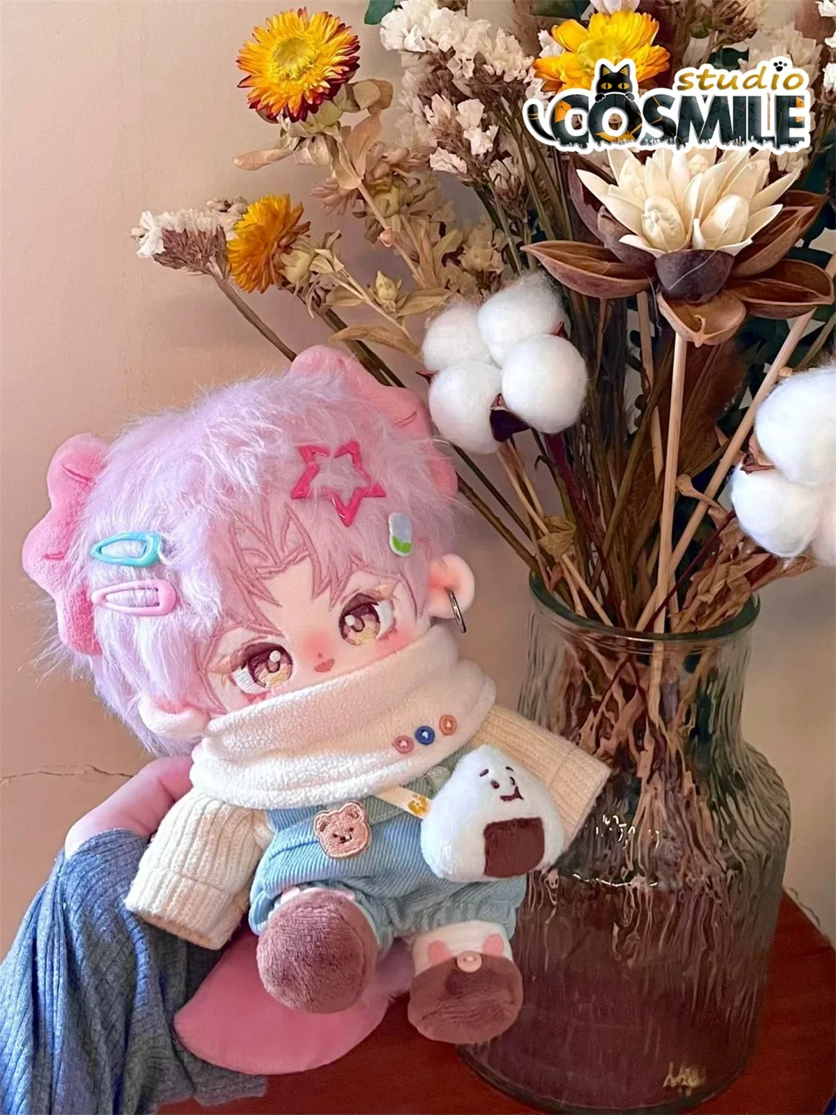 20cm Cotton Doll No Attributes Idol Pink Hair Dinosaurs Beast Monster Yokai Liudun Stuffed Plushie Plush Only Body Doll