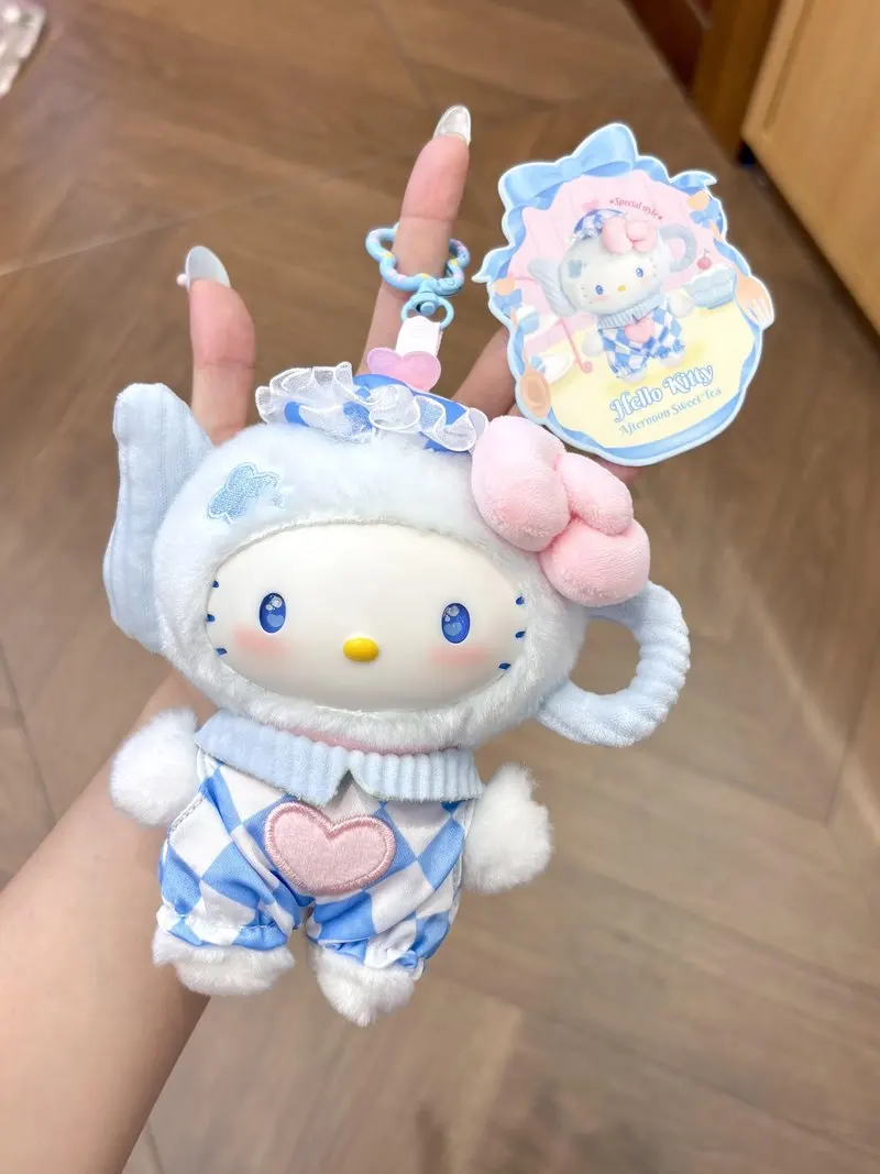 

Sanrio Blue Limited Edition Doll Blind Box Cute Original Afternoon Sweet Tea Kitty My Melody for Anime Collectors