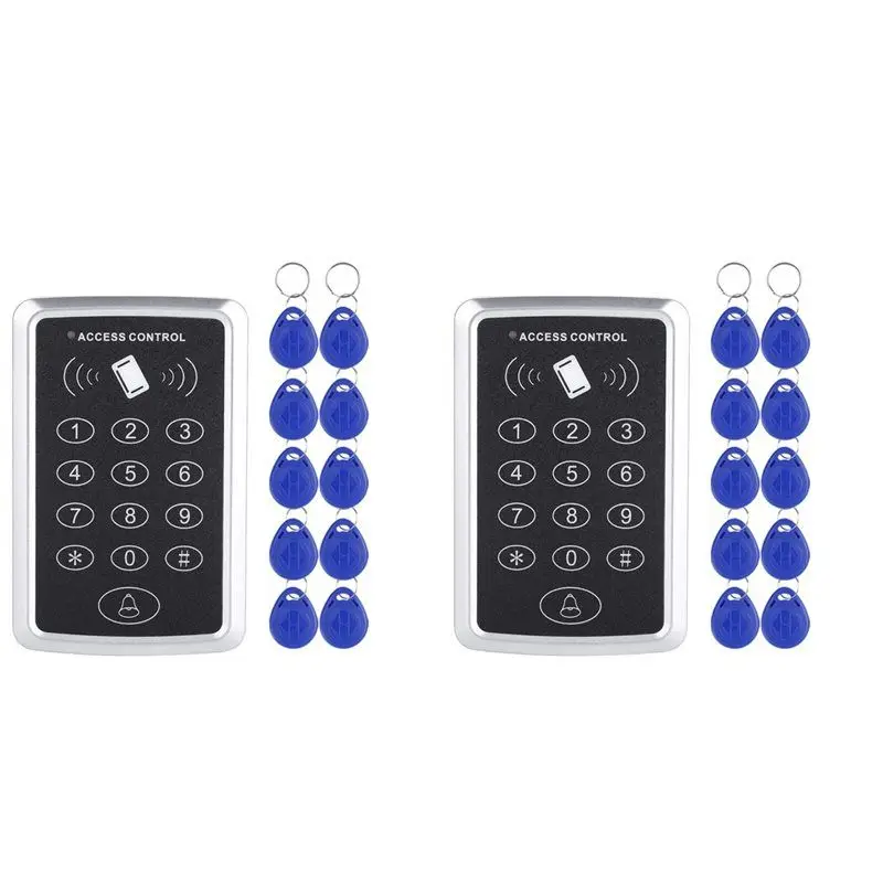 ABSY 2X 125Khz RFID Access Control Keypad EM Card Reader Door Access Control System Door Lock Opener Keyboard System