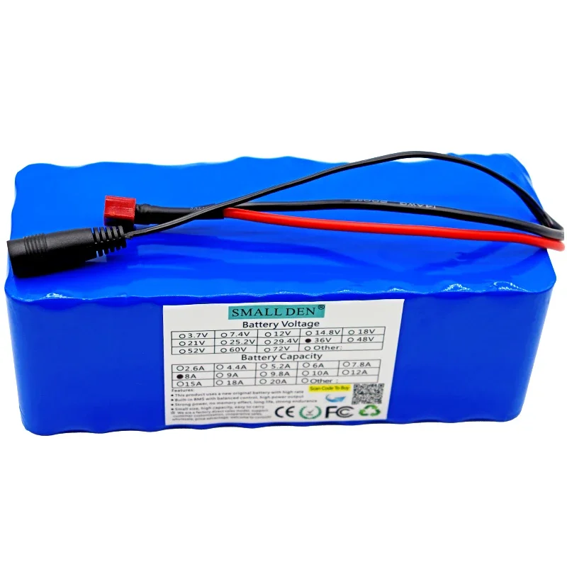 Imagem -05 - Bateria de Lítio Recarregável 36v 8ah 18650 10s4p 42v 350w 500w de Alta Capacidade Bateria do Poder Superior com Bms