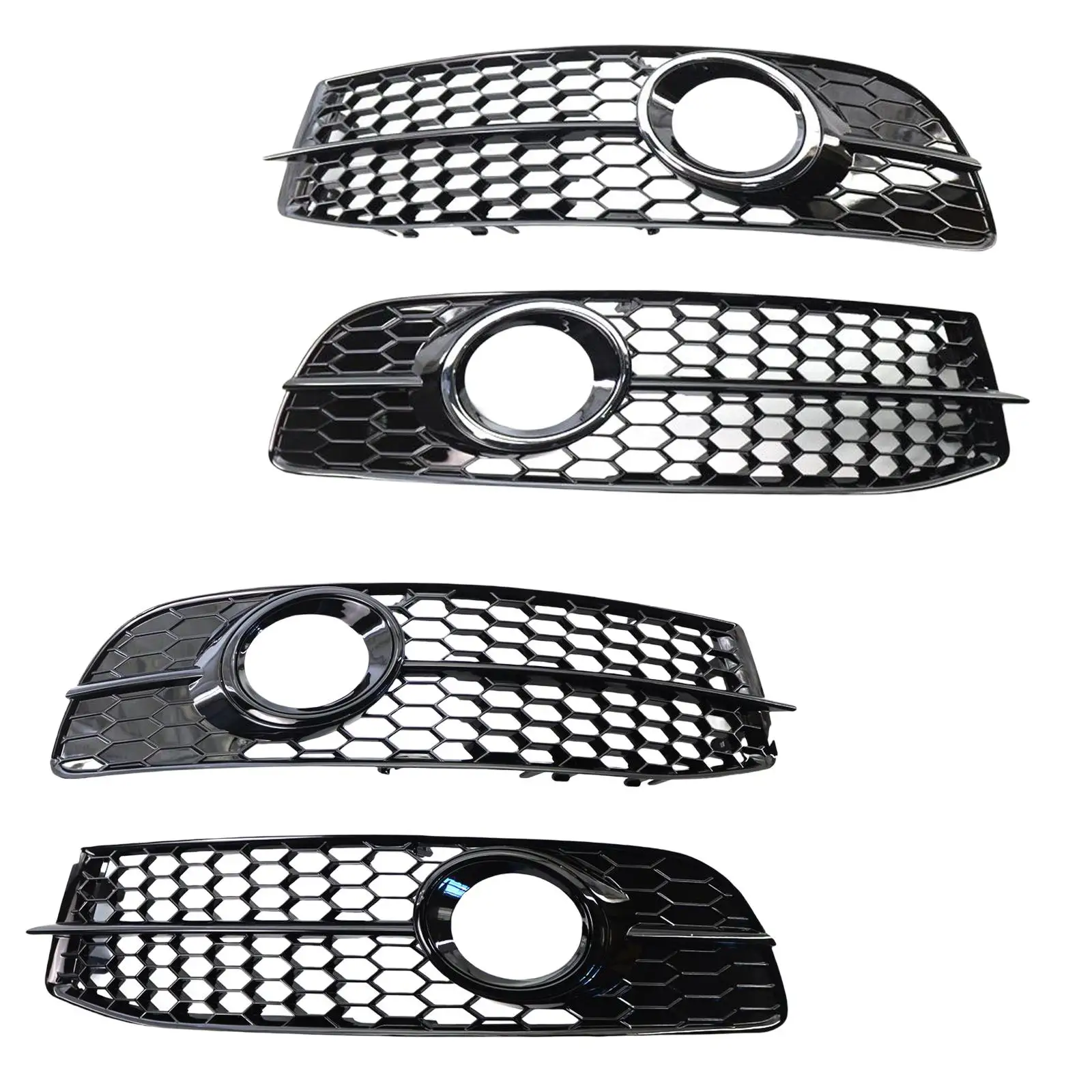 2 Pieces Fog Light Grille Lamp Cover Left and Right Side for Audi A6 C6 S-Line