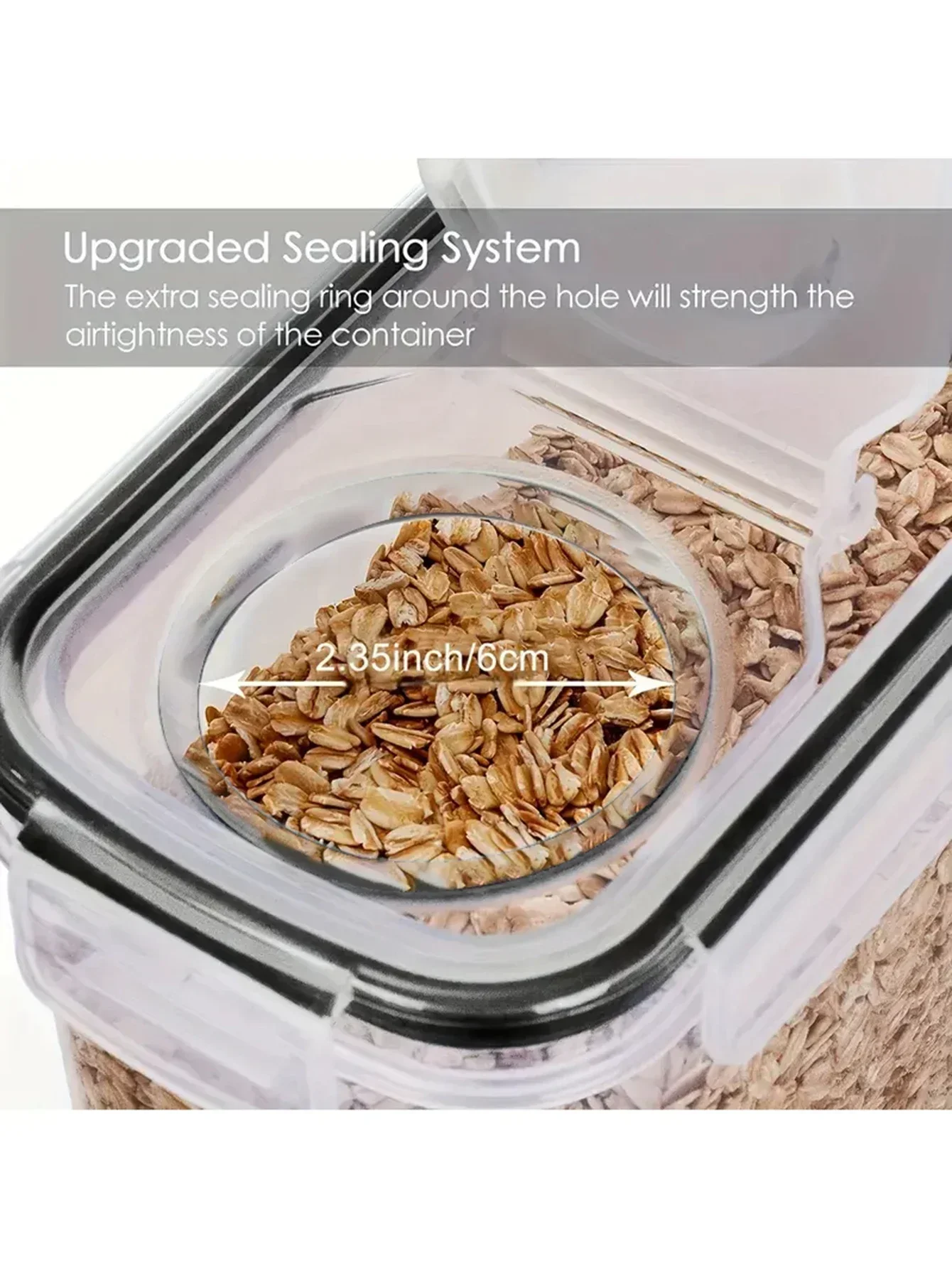 8 قطع حاوية تخزين سعة 2,5 لتر، حاويات تخزين طعام ذات سعة كبيرة قابلة للتكديس مع أغطية، متعددة الوظائف وقابلة لإعادة الاستخدام