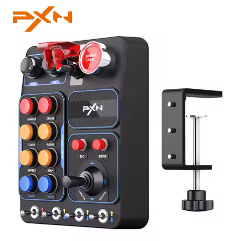 PXN CB1 Simulator Race Central Control Box Multifunctional Keys Control Box RGB For EURO Truck Simulator Racing Game Custom PC