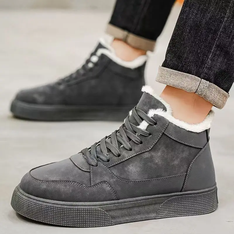 2026 Winter fashion multi-purpose men's snow boots with added insulation for warmth and comfort casual cotton shoes