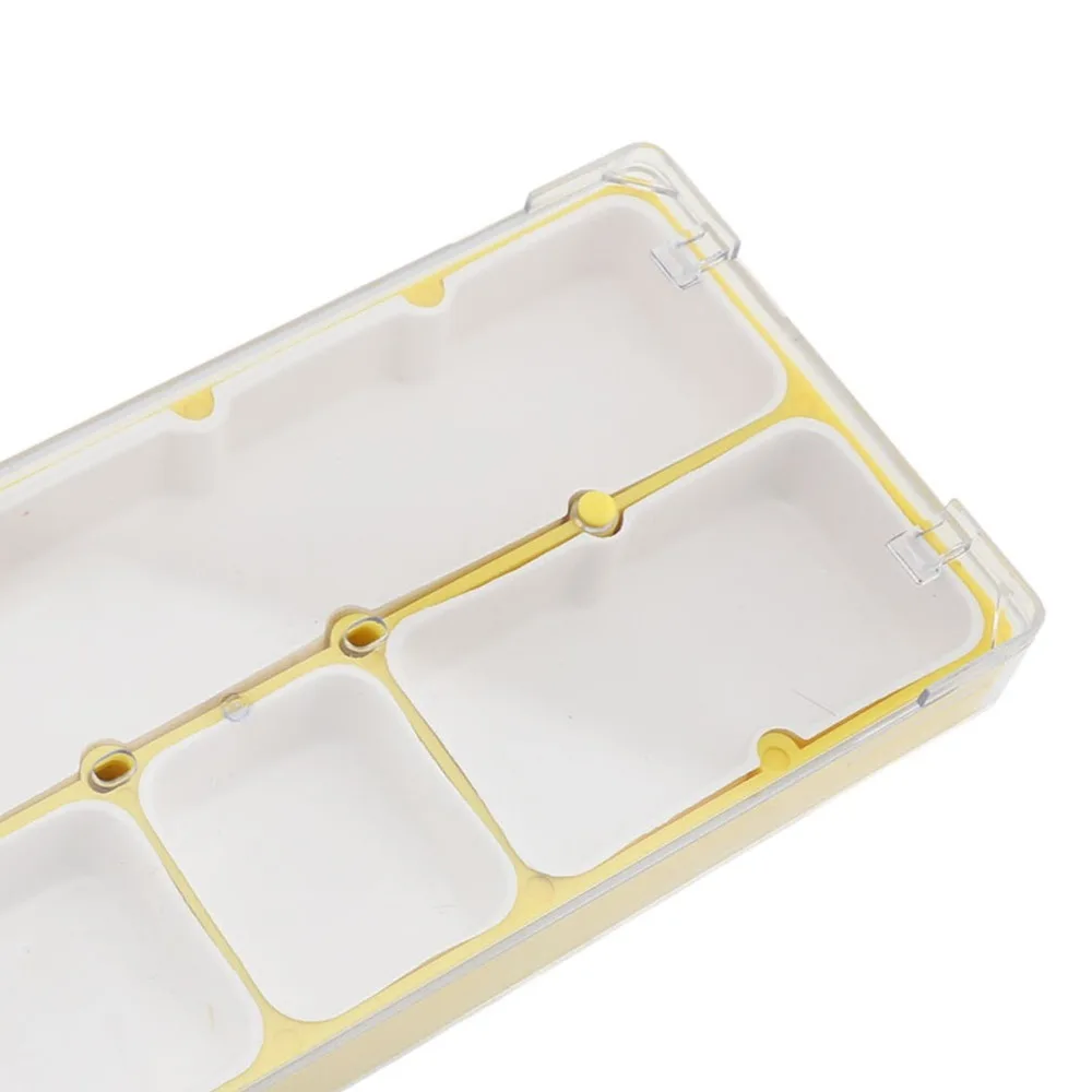Transparent Plastic Watch Parts Storage Box Grid Box With Dividers Storage Organizer 5 Compartments Sponge Pad