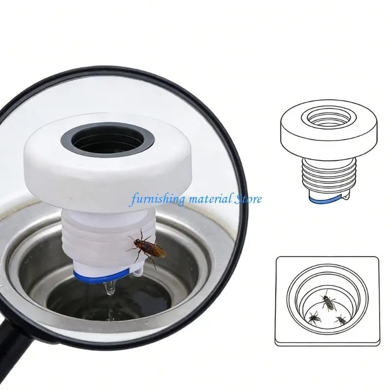 Y5GD Kitchen Bathroom Sewer Plugs with Universal Size Block Smells and Water Leakage