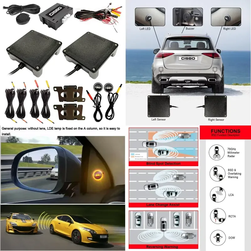 Car Blind Spot 77ghz BSD Blind Spot Detection System For Lane Change Assist