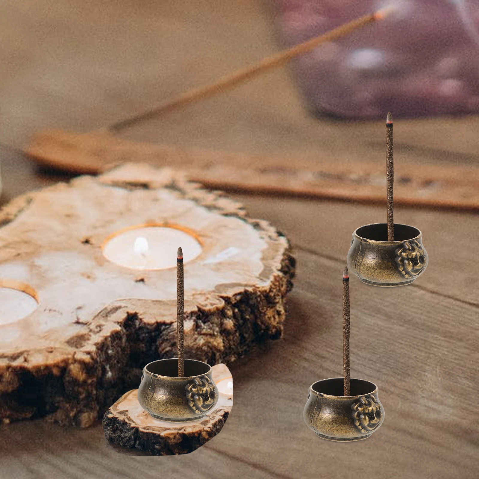 

5pcs Stick Holder Censer Decor Lightweight Decorative Incense Burner Smooth Flat Bottom Table Plates Accessories Burner Stand