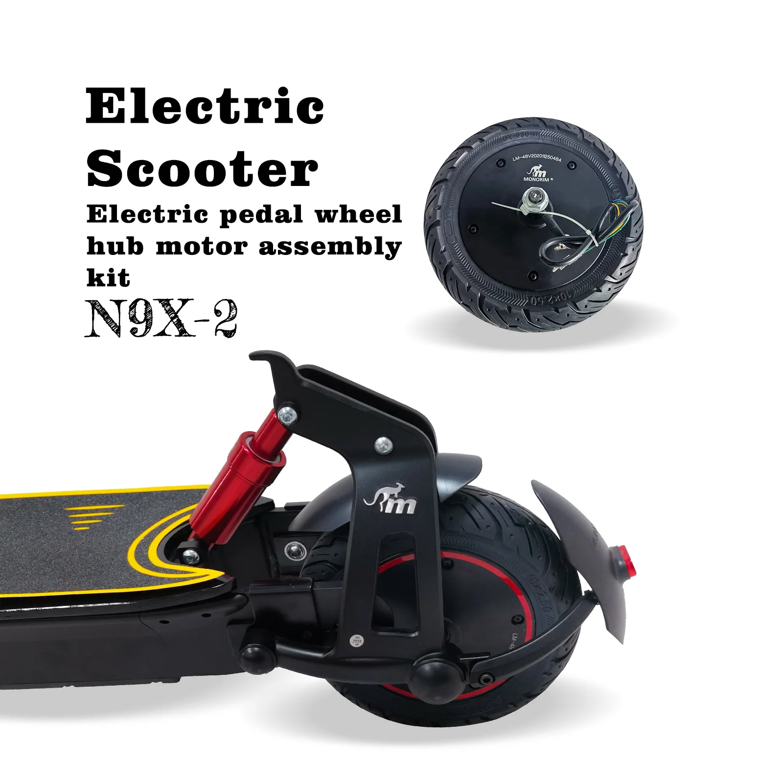 Monorim N9X-2 48V 500W Rear Motor for Segway Max G30 D E P DII LEII LD LE LP, Max Speed 40km/h