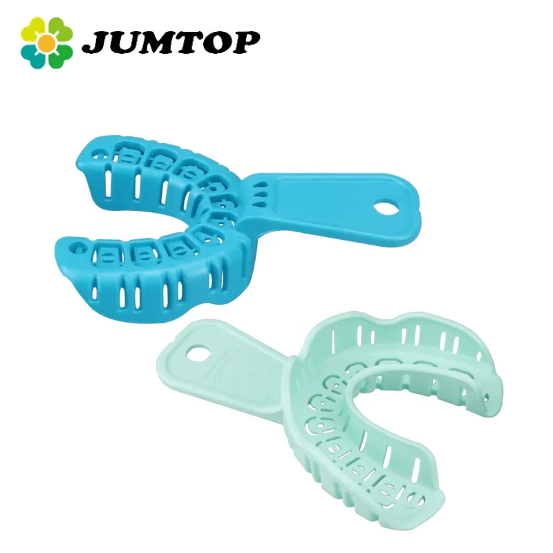 

JUMTOP 6Pcs Dental Plastic Impression Tray Upper and Lower Full Mouth Removable Partial Mold Tray Dentistry Tools