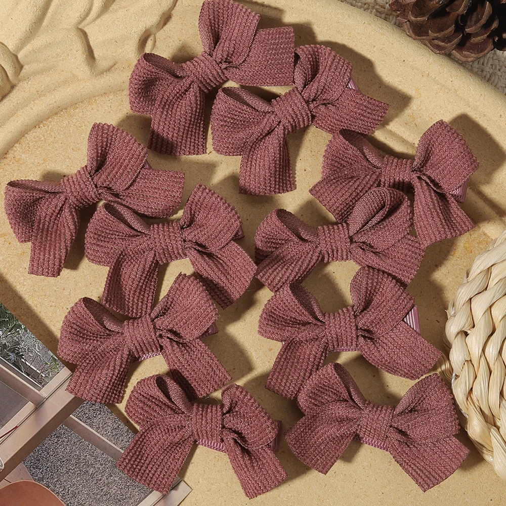10 Stück/Set Mädchen-Haaraccessoires, süße, niedliche einfarbige Schleifen-Haarspangen, für Kinder, Babygeburtstage, Partykleid-Haaraccessoires – Detail 7