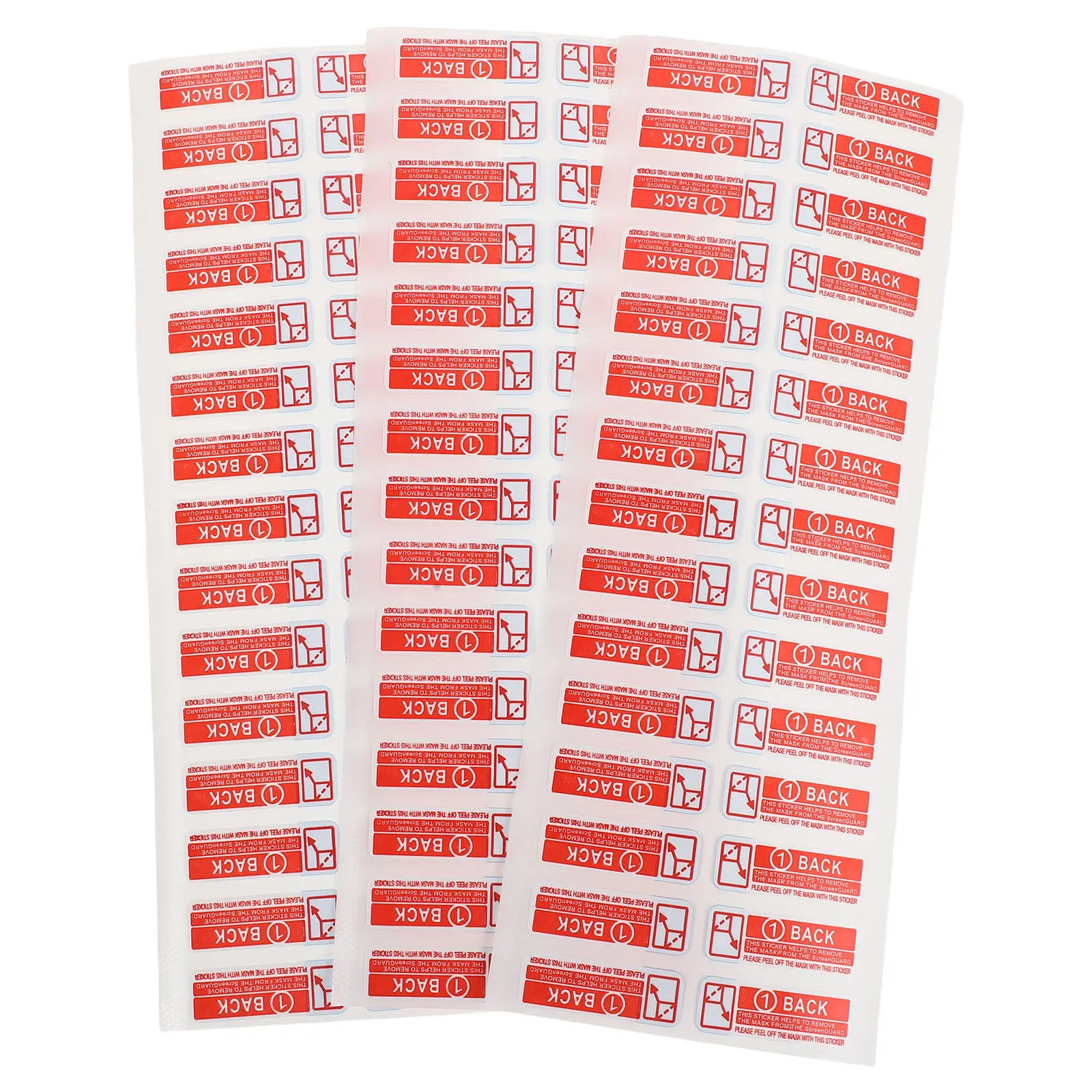 

3000Pcs Red Easy Peel Screen Protector Tear Tab Alignment Sticker for Tempered Glass Film Universal Installation Helper