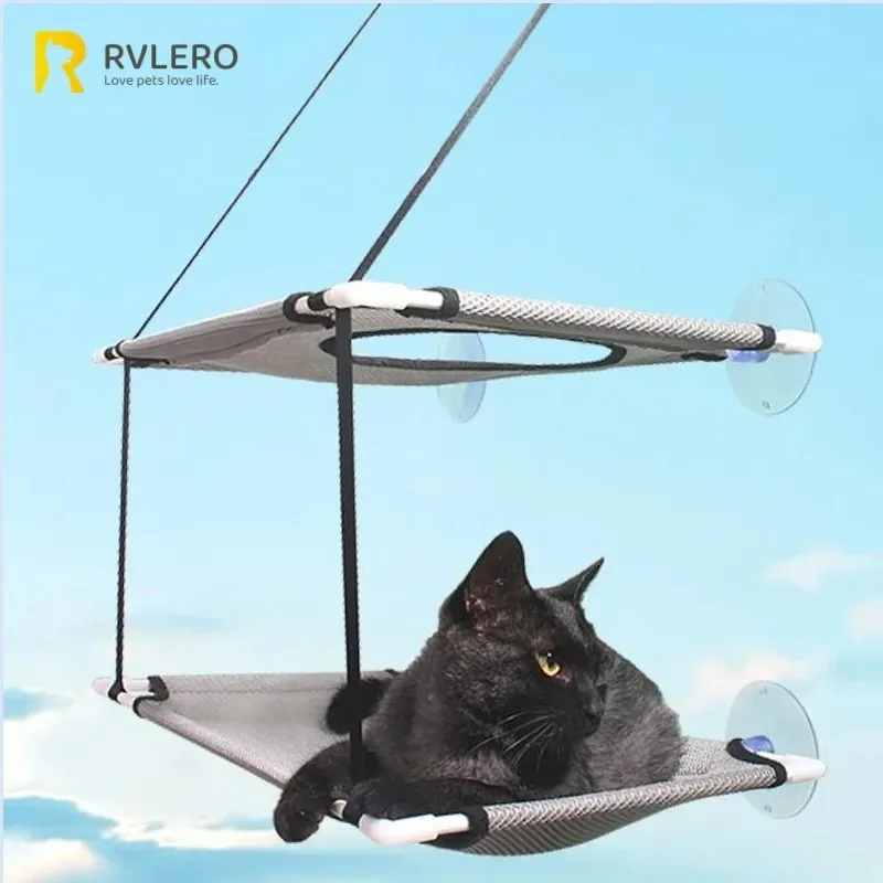 

Cat Hammock Window Bed Kitten Sunny Seat Hanging Mount Beds Sofa playing double-decker tunnels Suction Cup Wall Pet Hanging bed