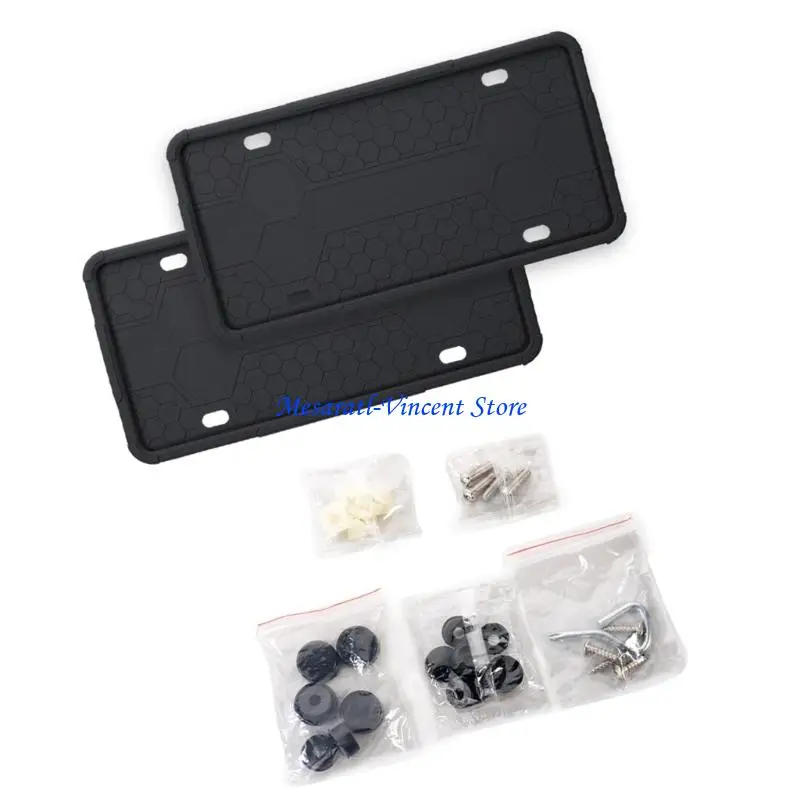 A70F Universal Rubber License Plate Frame Rack Includes Mounting Hardware Us Size