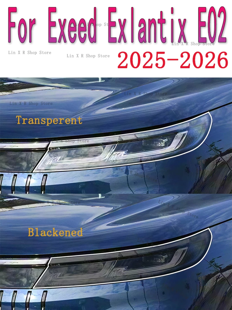 

For Exeed Exlantix E02（2025) Car Exterior Headlight Anti-scratch Front Lamp Tint TPU Protective Film Cover Accessories Sticker