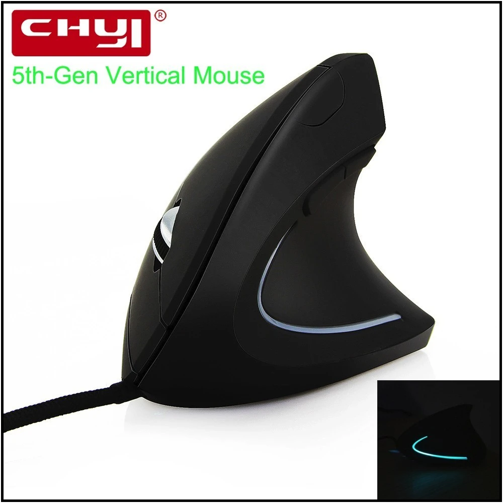 

Vertical ​Ergonomic Mouse USB Wired Mouse 3200DPI LED Optical Computer Mause 5D Office Mice Wrist Healthy with Mousepad For PC