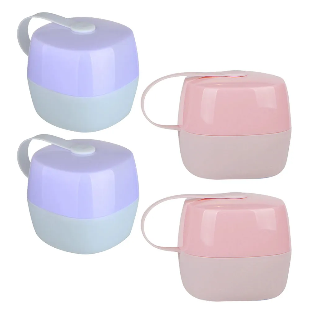 

4Pcs Baby Pacifier Storage Box Cute Portable Travel Friendly Pacifier Organizer Holder Case for Newborn Infant Toddlers Safe