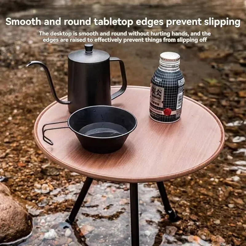 DDPNKL 1PC Outdoor Small round Table Camping Leisure Ultra Lightweight Portable Picnic Garden Table, Coffee Table, Tea Table