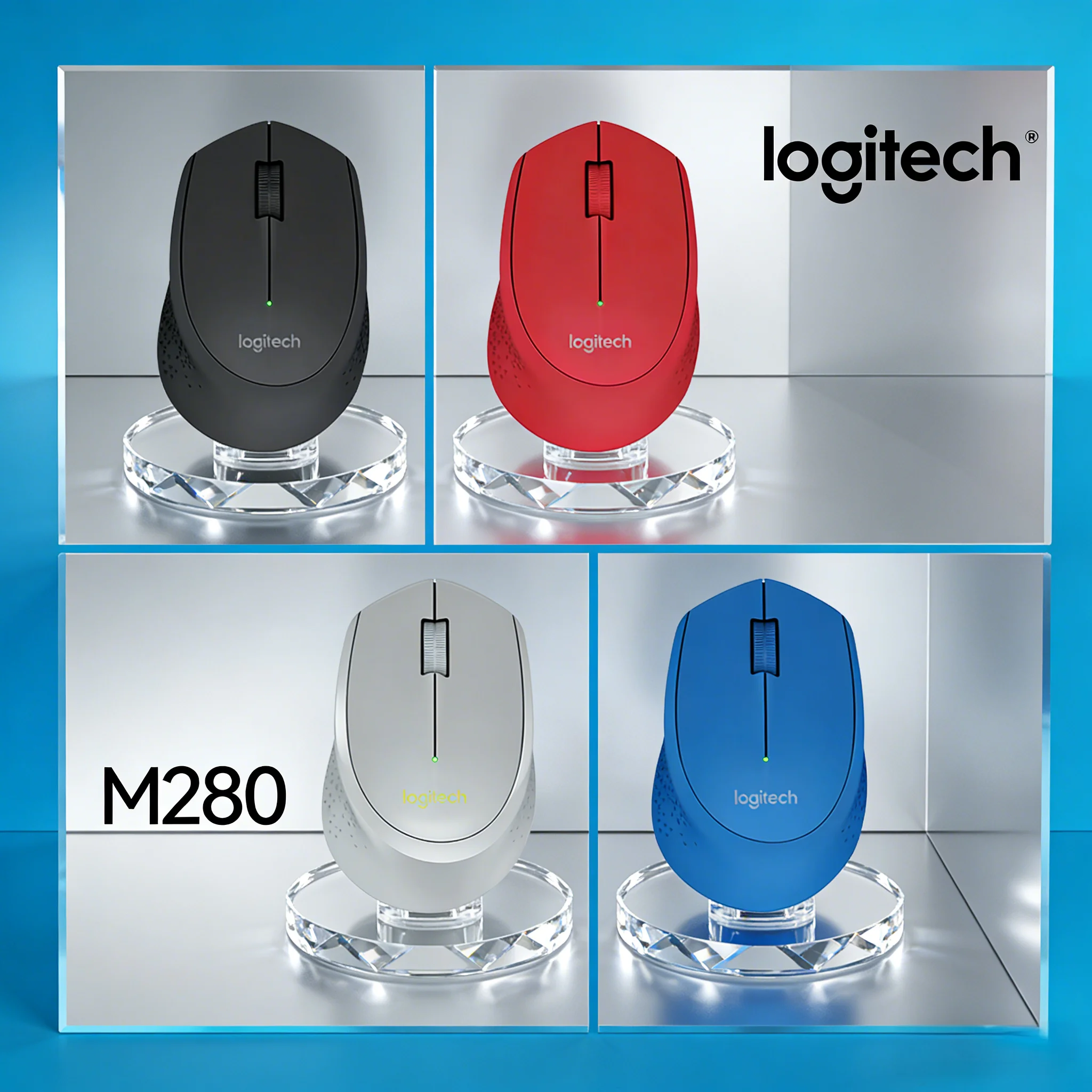 

Беспроводная мышь Logitech M280/M330 - синего цвета для спокойной работы