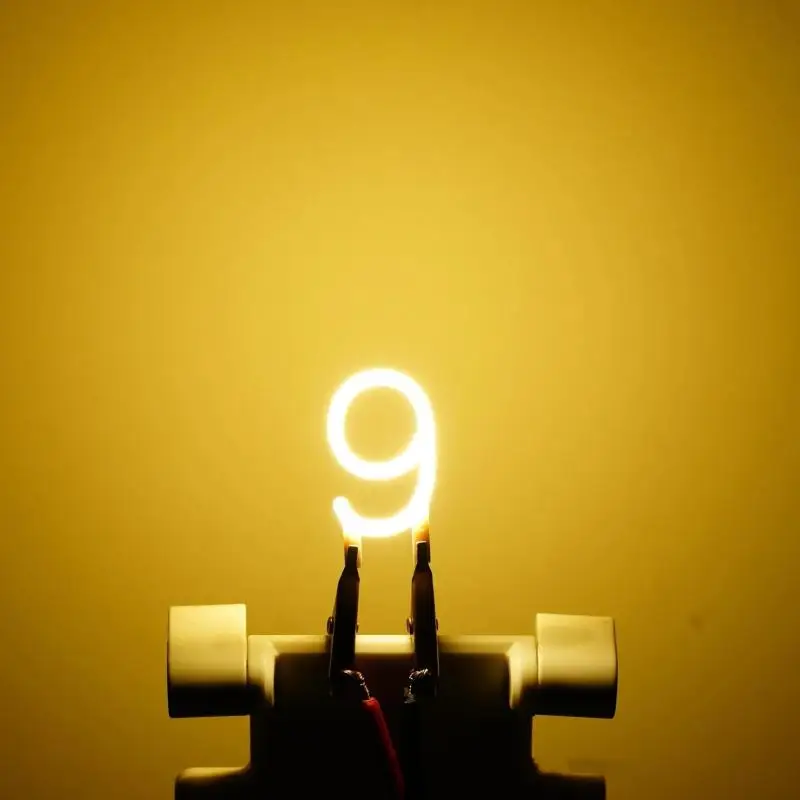 Number 0/1/2/3/4/5/6/7/8/9 LED Filament DC 3V COB Edison Yellow White DIY Candle LED Diodes Party Decoration