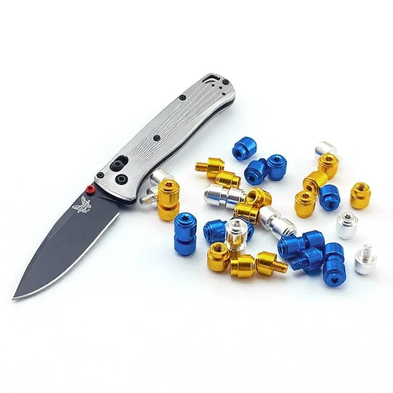 3 Colors CNC Aluminium Alloy Made Knife Replace Part Thumb Pushed Stud Screw for Benchmade Bugout 535 Knives DIY Making Nail