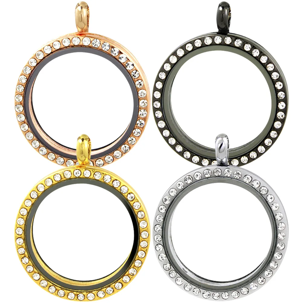 

4 Pcs Photo Necklace Pendant Decor Tray Mini Frame Charm Bezel Trays for Jewelry Making