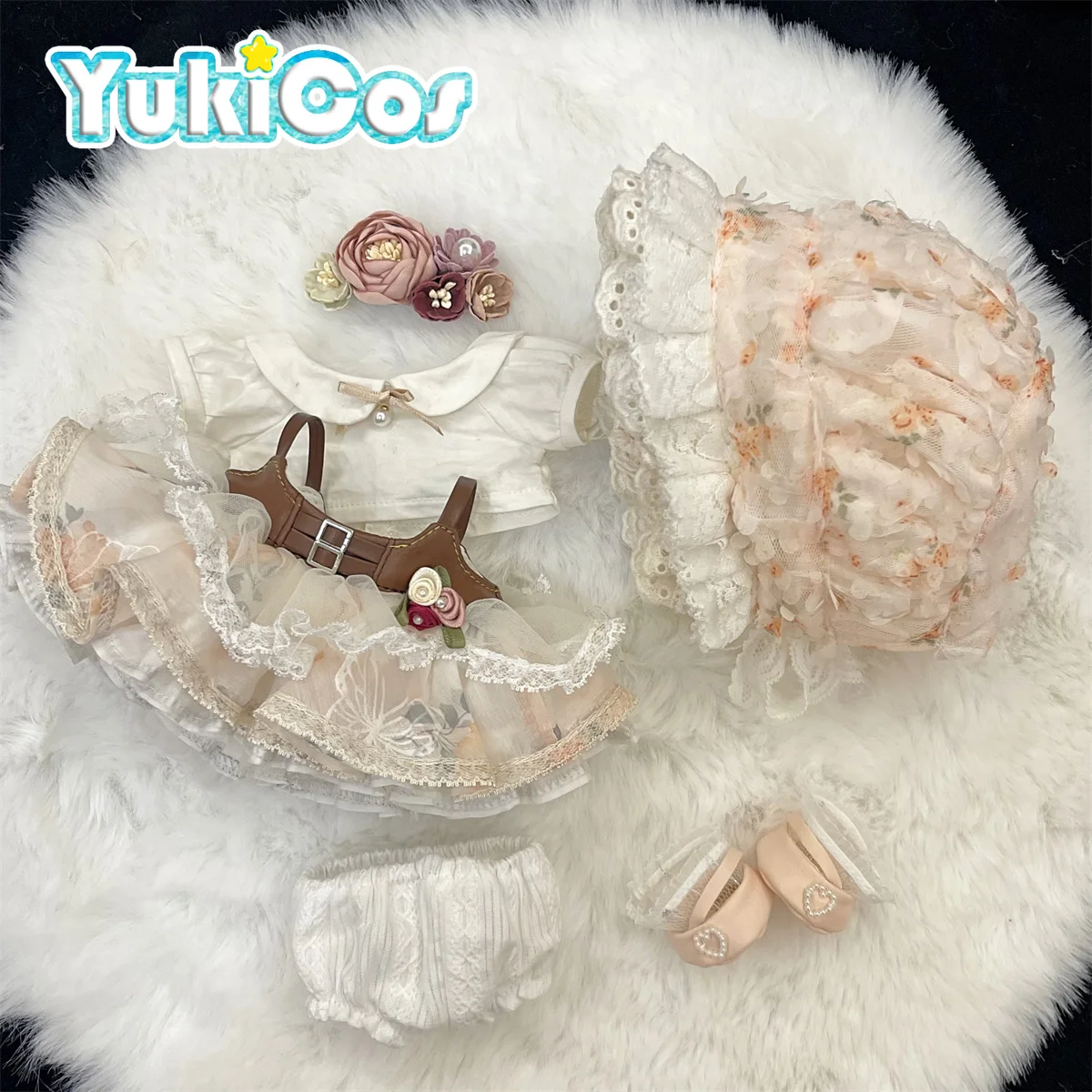 Kpop Star Idol Lolita Sweet Princess Steampunk Skirt Dress Costume for 20cm Plush Doll Doll's Clothes Dolls Accessories DJ