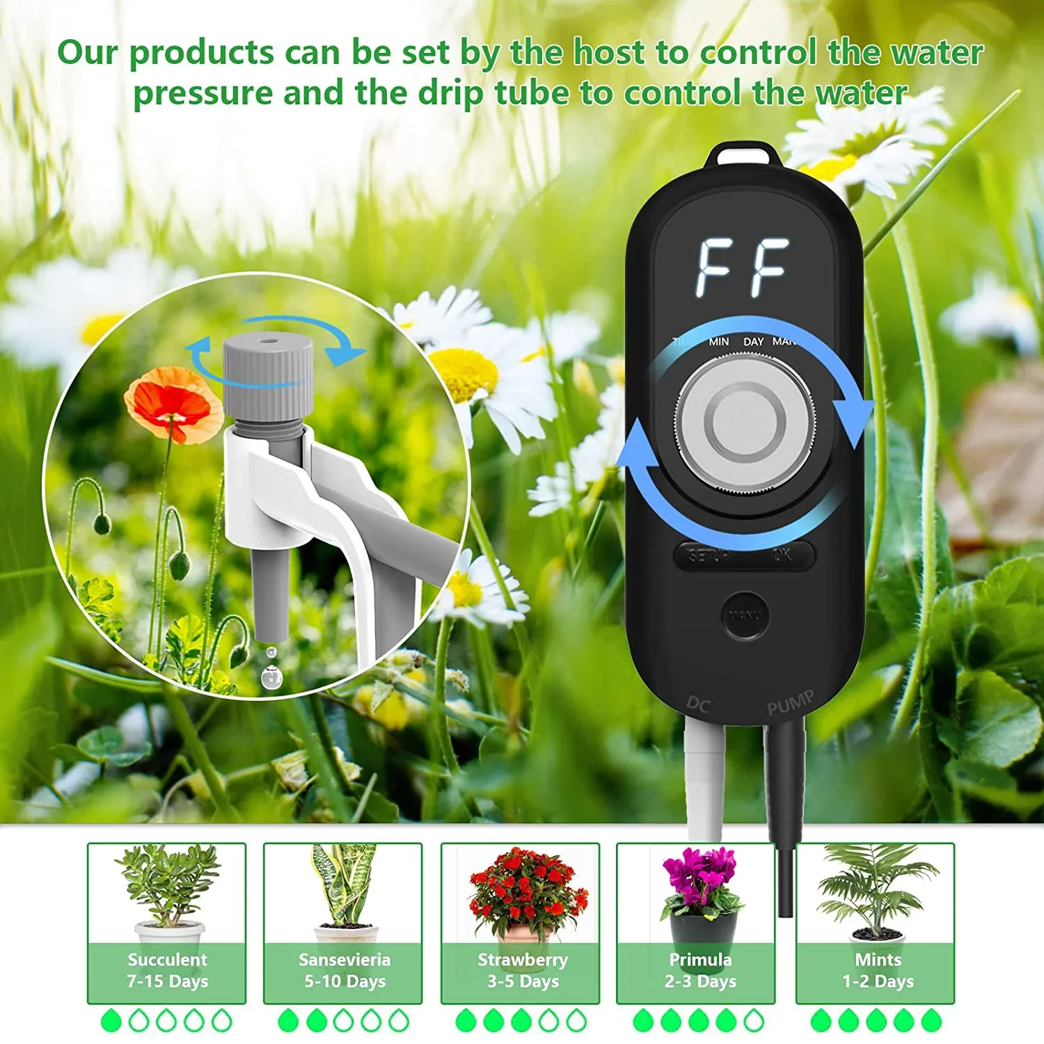 YYHC-3m pump plant watering devices timer smart drip Irrigation kit automatic home garden plant self watering system