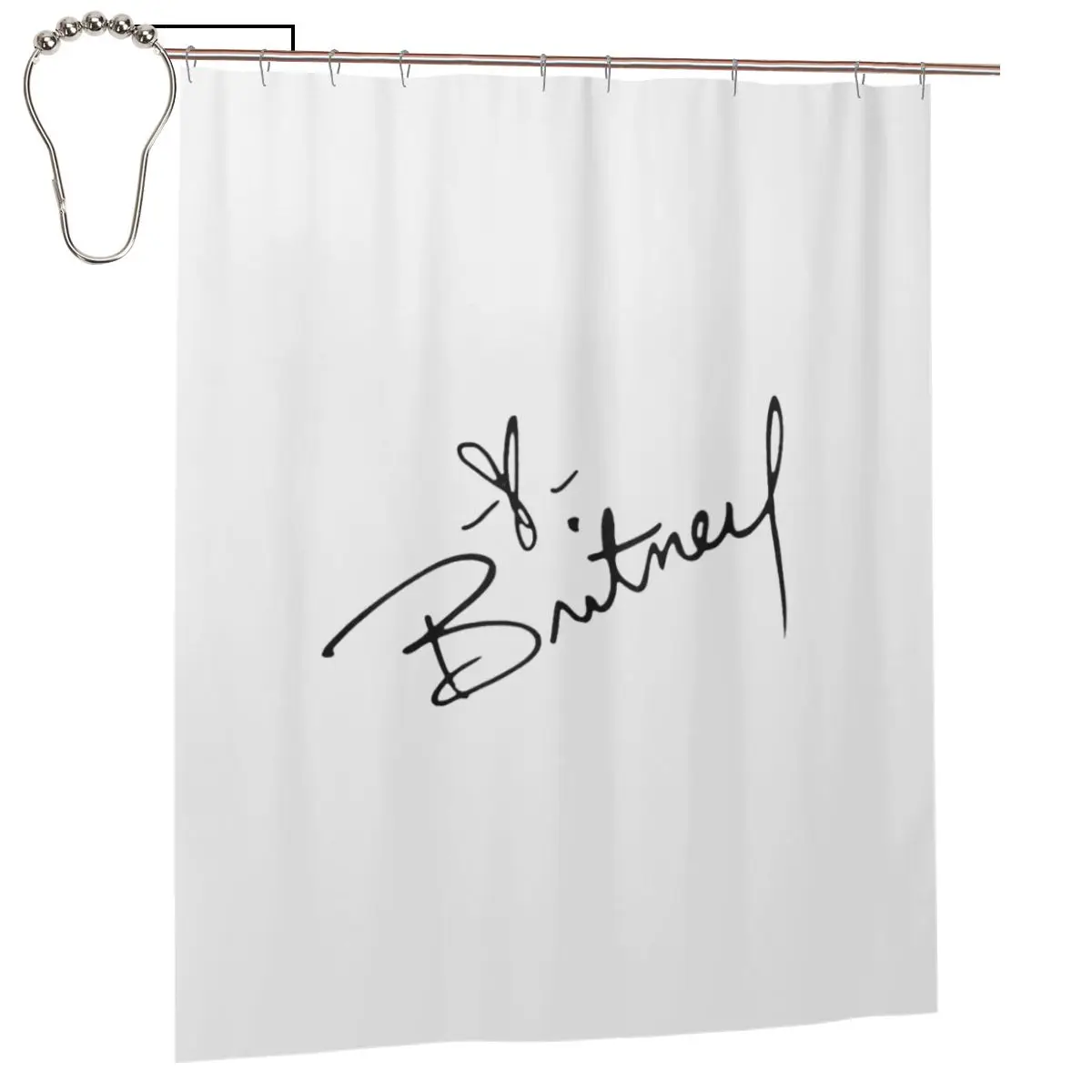 

Занавеска для душа Britney Spears SIGNATURE, полиэстеровая, водонепроницаемая, для ванной комнаты, с крючками