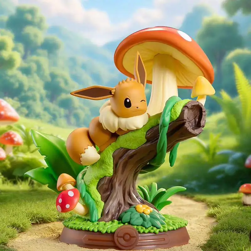 Funism Oryginalny zestaw Pokemon Eevee Druga generacja Przygoda Rodzinny garnitur Figurka akcji Kolekcja zabawek Model Figurka dzieci dla zabawek — zdjęcie 4