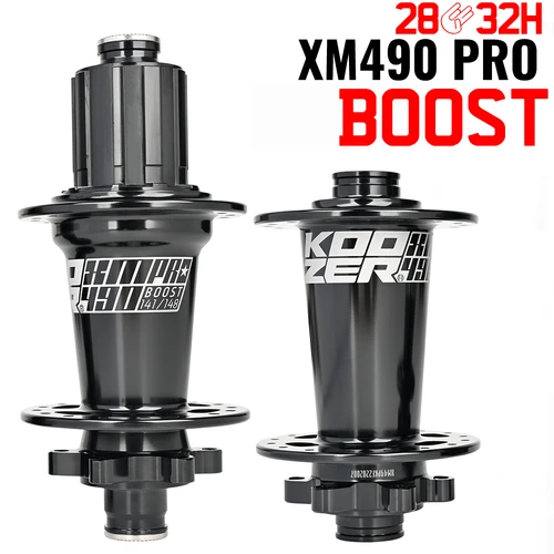Imagen 2 del producto KOOZER-bujes de bicicleta de montaña XM490 PRO BOOST, eje de acero, rodamiento sellado, 2024x12MM, 148x15MM, 110x5MM, 28H, 32 agujeros, 141