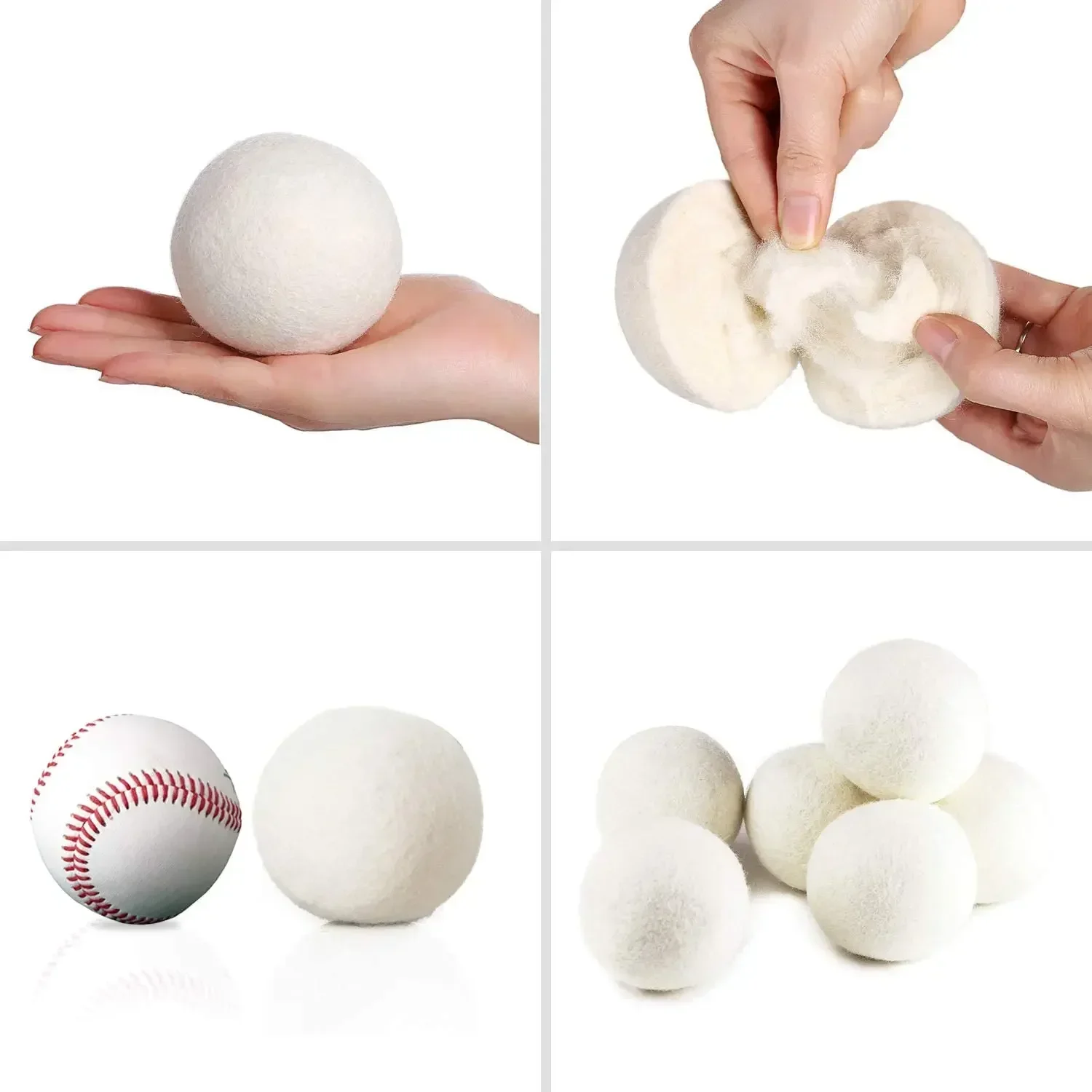 5cm Wool Dryer Balls Softener Laundry Reusable  Laundry Ball Home Washing Balls Wool Dryer Balls Washing Machine accessories