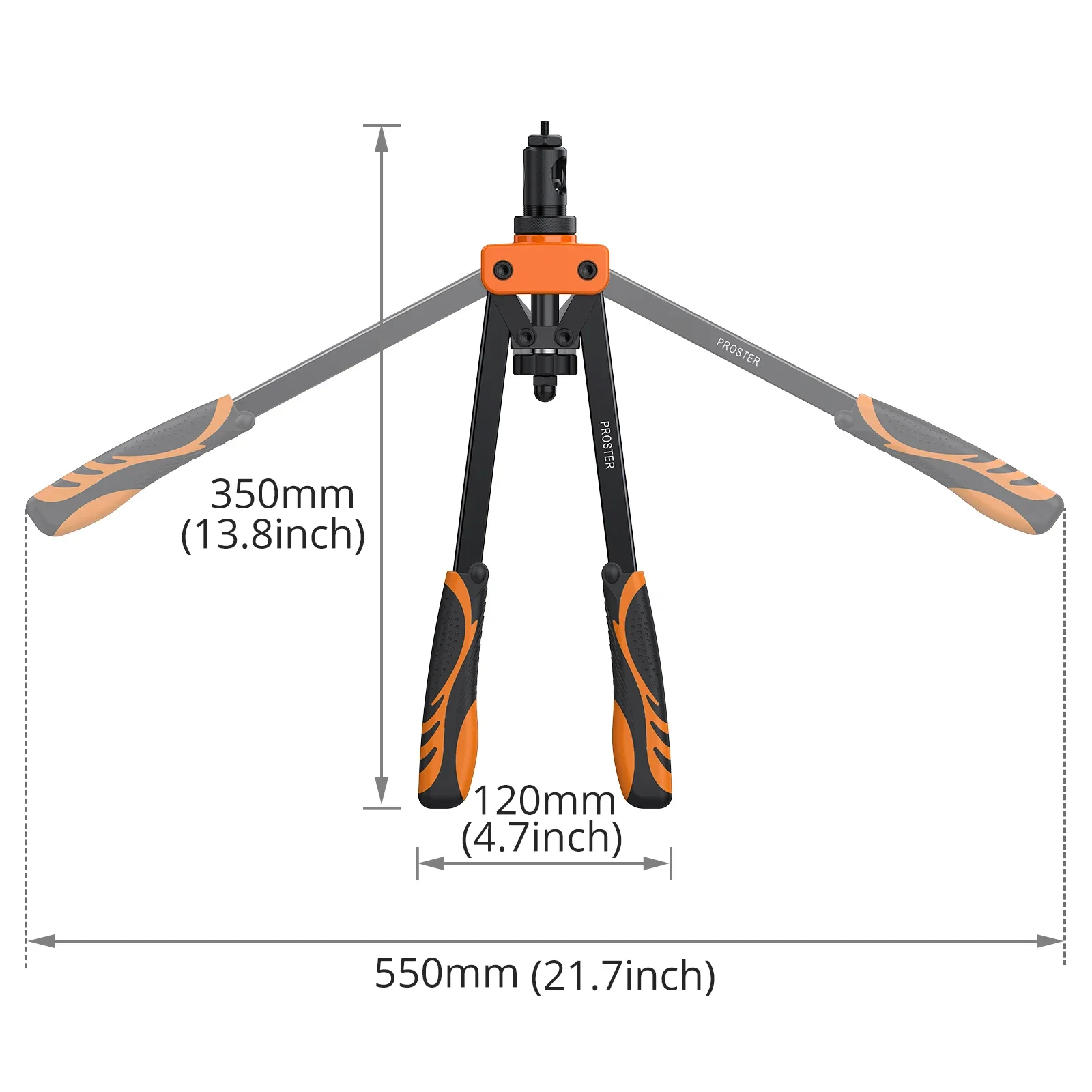 14" Heavy Duty Hand Rivet Nut/Thread  Setter Kit High-Strength Carbon Steel Handles With 6pcs Metric Mandrels 150pcs Rivet Nut