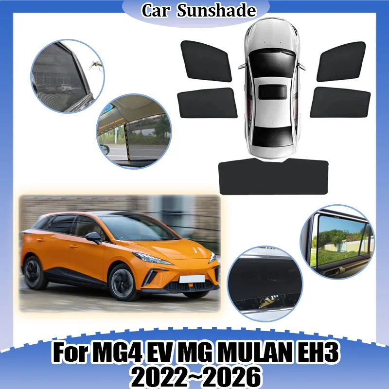 

Солнцезащитный козырек для MG4 EV MG MULAN EH32 2022-2026: защита от УФ-излучения, теплоизоляция, шторки для конфиденциальности, сетчатые солнцезащитные экраны на окна, автомобильные аксессуары