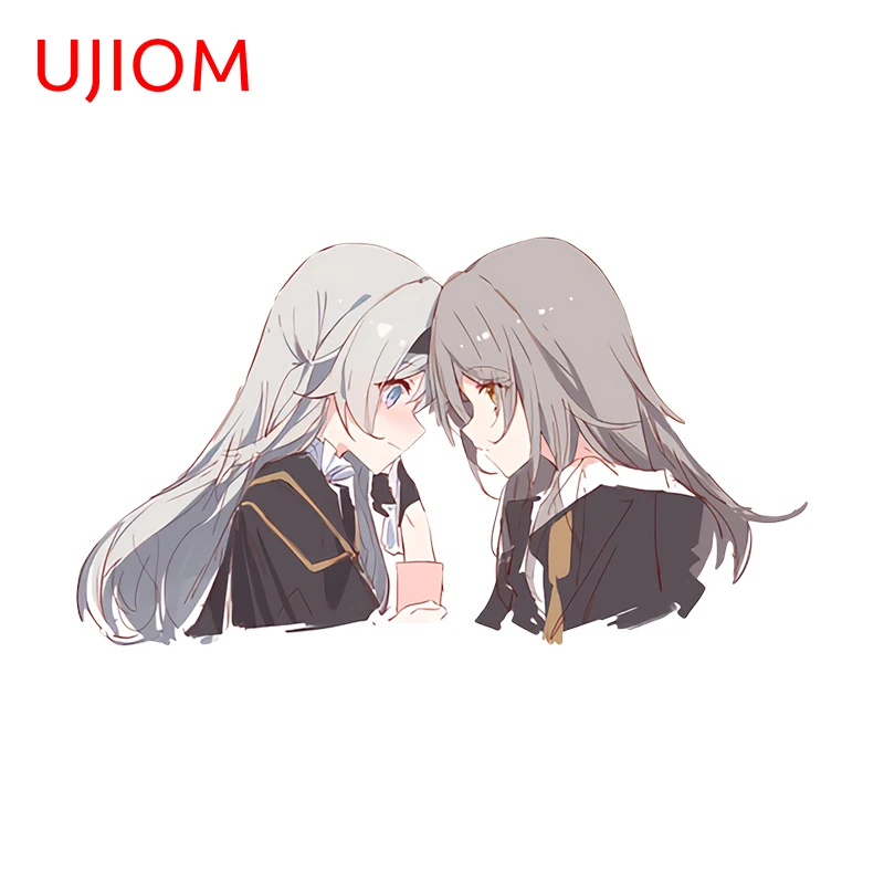 UJIOM 13cm X 7.3cm 3D Anime Girls Firefly Stelle Lesbian Lovely Wall Stickers Home Decor Decal Personality Window Room Chambre